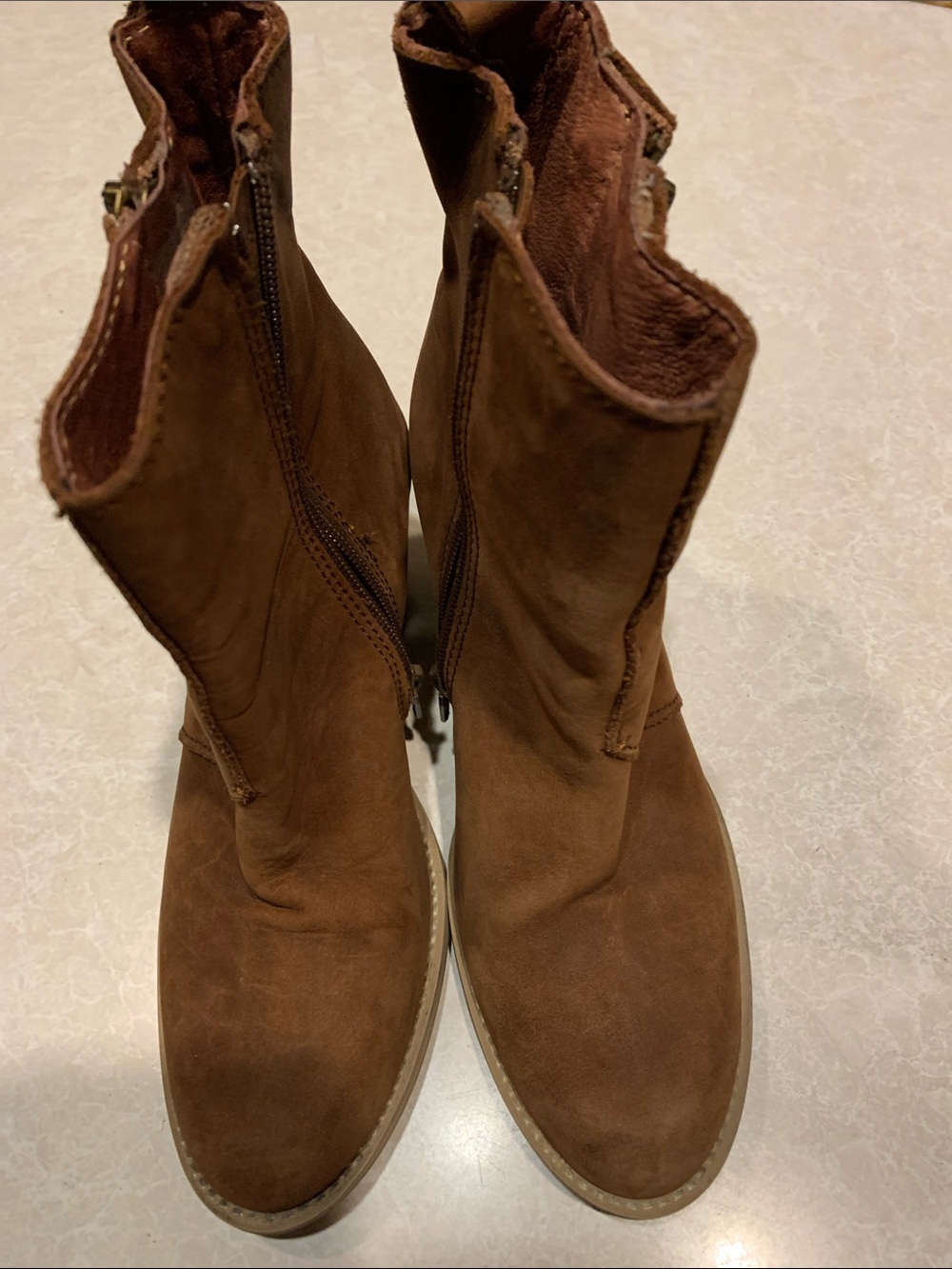 Bronx Brown Suede Heeled Ankle Boots It says a 36 which says it is a 6 - Picture 8 of 10